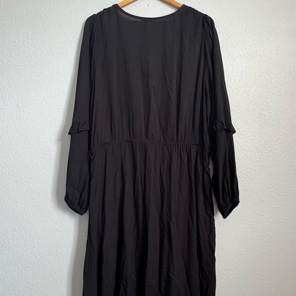 XL Black Boho dress, Knox Rose, Long black dress - Picture 5 of 10